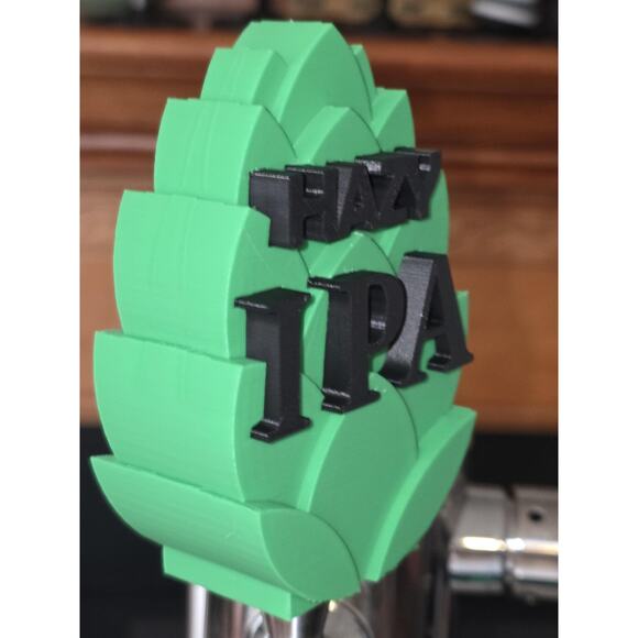 Hazy IPA on Hops Tap Handle, 3D Printed, Home Bar Accessory - Picture 3 of 5
